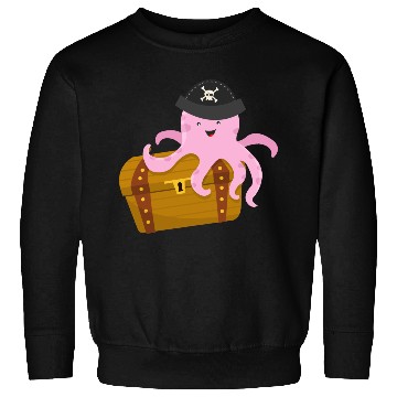 Discover Treasure with pirate octopus Sweatshirts