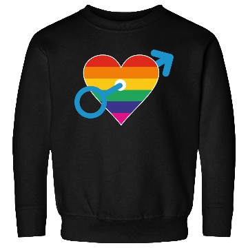 Discover Rainbow heart male Sweatshirts