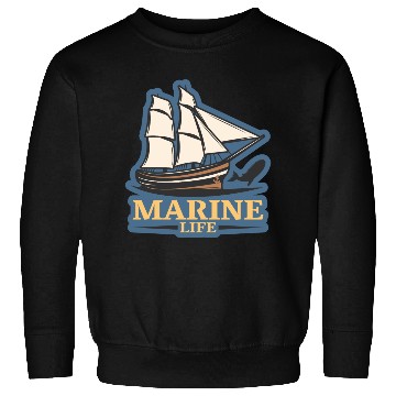 Discover marine life logo Sweatshirts