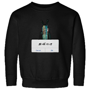 Discover DONNIE DARKO COUNT DOWN TIME ALERT WITH BUNNY MAN Sweatshirts