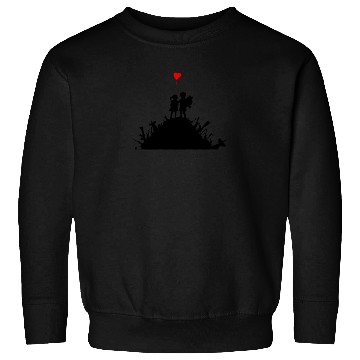 Discover Banksy Graffiti Street Art War and Love Guns Heart Sweatshirts