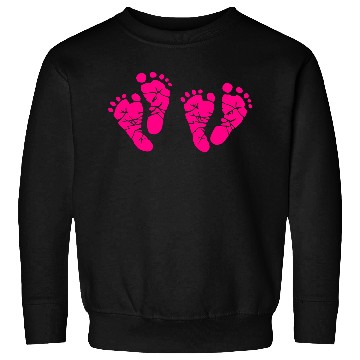 Discover Twin Baby Feet - Pregnancy - Maternity - Mom to be Sweatshirts