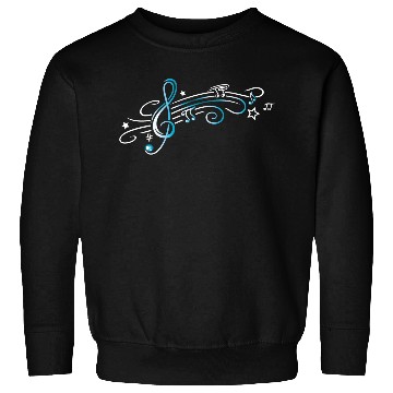 Discover Treble Clef with Stars and Notes Sweatshirts