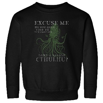 Discover Lord & Savior Cthulhu Funny Lovecraft Vintage Sweatshirts