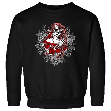 Discover Santa Muerte Holy Woman Skull Mexico Dead Saint Sweatshirts