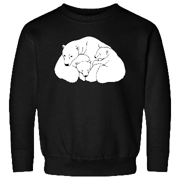 Discover Polar Bear w. Cubs Twins Sweatshirts
