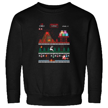 Discover Santa vs Krampus: Merry 8-bit Christmas Sweatshirts