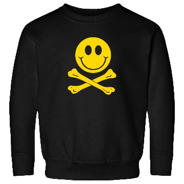 Discover Smiley Pirate Skull and Crossbones Sweatshirts