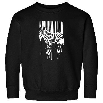 Discover Banksy Street Art Zebra Bar Code Sweatshirts