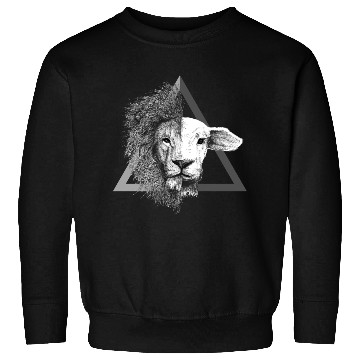 Discover Christian,Bible Quote,Lion and Lamb Sweatshirts