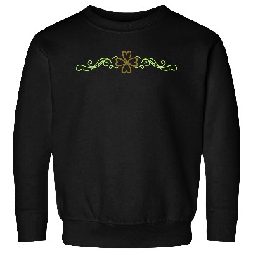 Discover St. Patricks Day. Ornament with shamrock. Sweatshirts