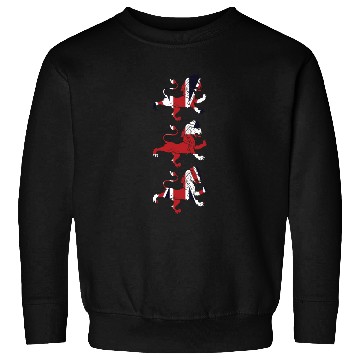 Discover Union Jack Three Lions United Kingdom Great Flag Sweatshirts