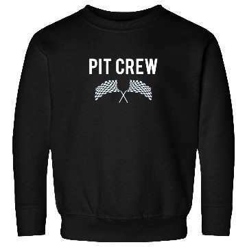 Discover Pit Crew Car Enthusiast Race Track or Drag Strip Design Sweatshirts