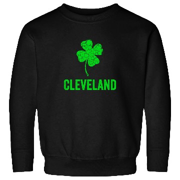 Discover Cleveland Irish, St Patricks Day, Four Leaf Clover Sweatshirts