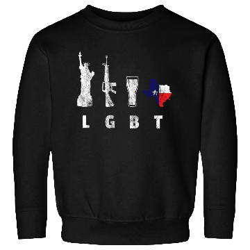 Discover Liberty Guns Beers Texas Support LGBT Sweatshirts