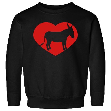 Discover i love love heart donkey horse pony small packelse Sweatshirts