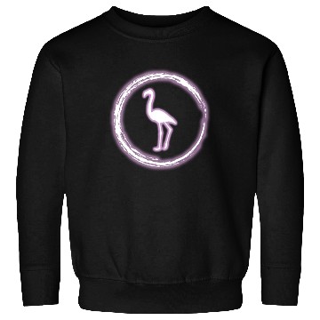 Discover Glow Circle Flamingo Bright Neon Glowing Effect Sweatshirts