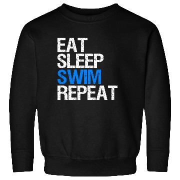 Discover Eat Sleep Swim Repeat Gift Swim Coach. Sweatshirts