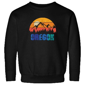 Discover Retro Vintage Oregon With Mountain And Forest Sweatshirts