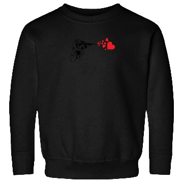 Discover Graffiti Military Rifle Shooting Out Hearts Artsy Sweatshirts
