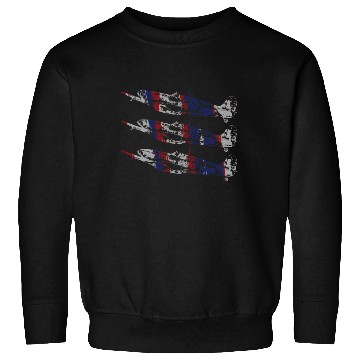 Discover Three Spitfire British Warplanes Sweatshirts