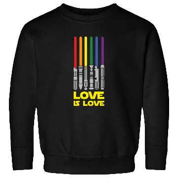 Discover Lightsaber Rainbow - Love Is Love Sweatshirts