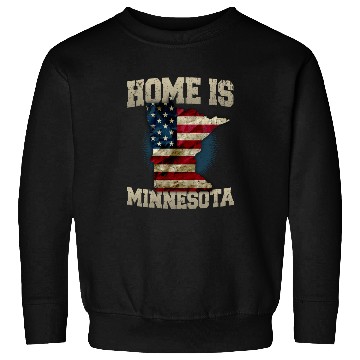 Discover Home is Minnesota USA US map gift unique fans Proud Strong Support Sweatshirts