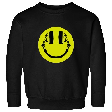 Discover Headphone Smiley Acid House Cans MUSIC RAVE WEED D Sweatshirts