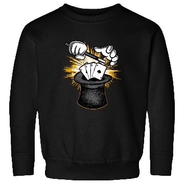 Discover Magician Hat Wand & Magic Cards Sweatshirts