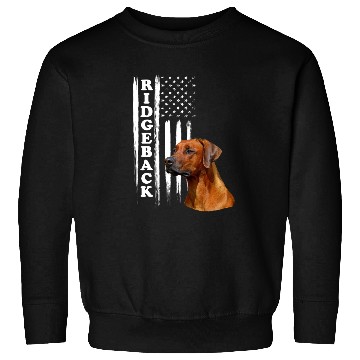 Discover Rhodesian Ridgeback Dog with US Flag Sweatshirts