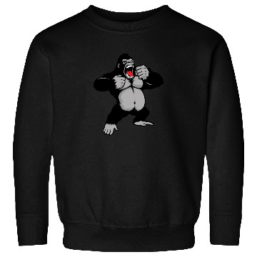 Discover Gorilla Standing, Gorilla Face, Monkey, Ape, Sweatshirts