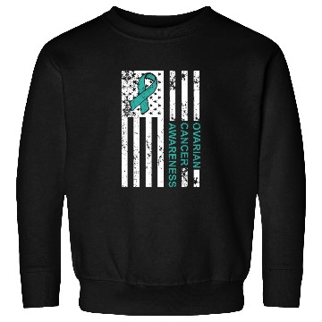 Discover USA Flag Ovarian Cancer Awareness Sweatshirts