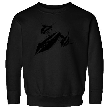 Discover Airplane SR-71 Blackbird black Sweatshirts