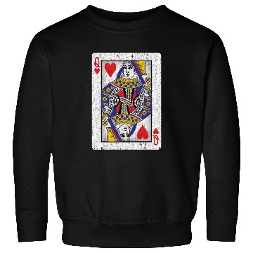 Discover queen of hearts playing card Sweatshirts