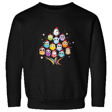 Discover Christmas - Christmas tree with Owls - Xmas - Pets Sweatshirts