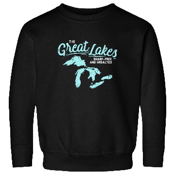 Discover Lake The Great Lakes Silhouette USA Border Gift Sweatshirts