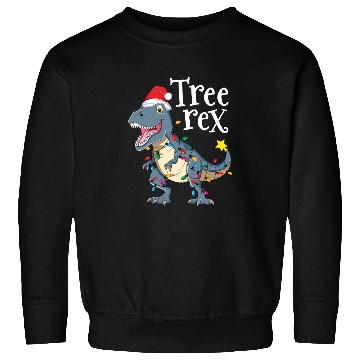 Discover Tree Rex Dinosaur Christmas Sweatshirts Boy Kid Men