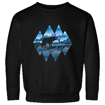 Discover wolf mountains nature lover ice Sweatshirts