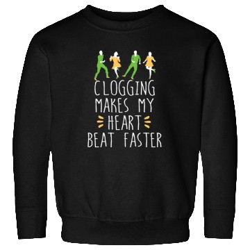 Discover Clogging folk dance Heart Beat clog funny gift Sweatshirts