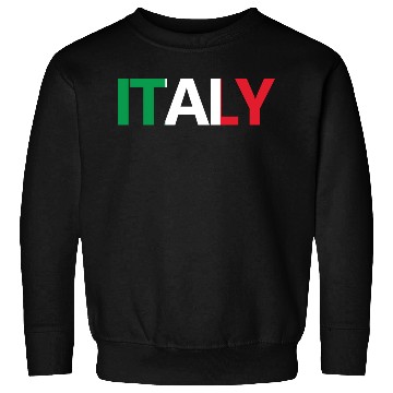 Discover ITALY with the italian flag in the background Sweatshirts