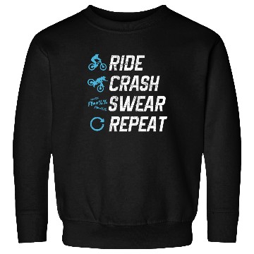 Discover Mountain Bike - Ride Crash Swear Repeat Sweatshirts
