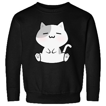 Discover Relaxed White Cat Cartoon Sweatshirts