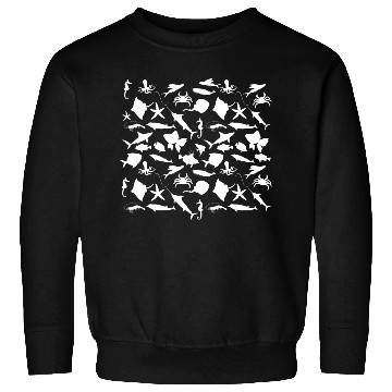 Discover Fishes sea animals pattern Sweatshirts