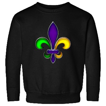 Discover Fleur De Lis Mardi Gras Glossy Lily Sweatshirts