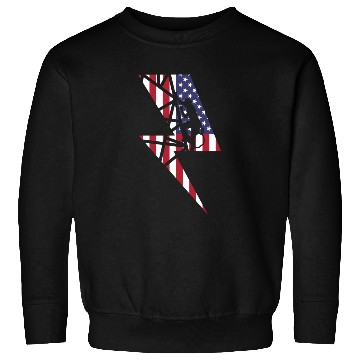 Discover Lineman Usa American Flag Cable Pole Light Gift Sweatshirts