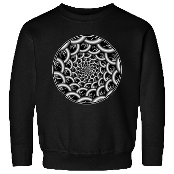 Discover Swirl of Psychedelic Black & White Rings Sweatshirts