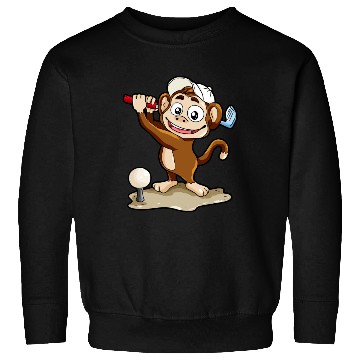 Discover Monkey Playing Golf Minigolf par stroke Sweatshirts hole