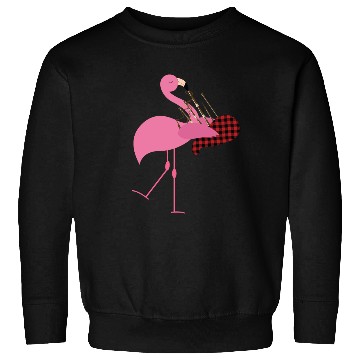 Discover Cute Pink Flamingo Playing Bagpipes Musician Gift Sweatshirts