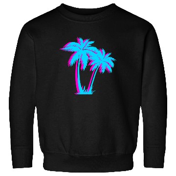 Discover Beach Vaporwave Palm Tree Gift Aesthetic Tropical Sweatshirts