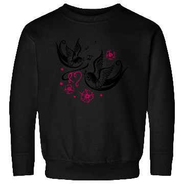 Discover Sakura Cherry Blossom Swallow Birds Spring Flowers Sweatshirts